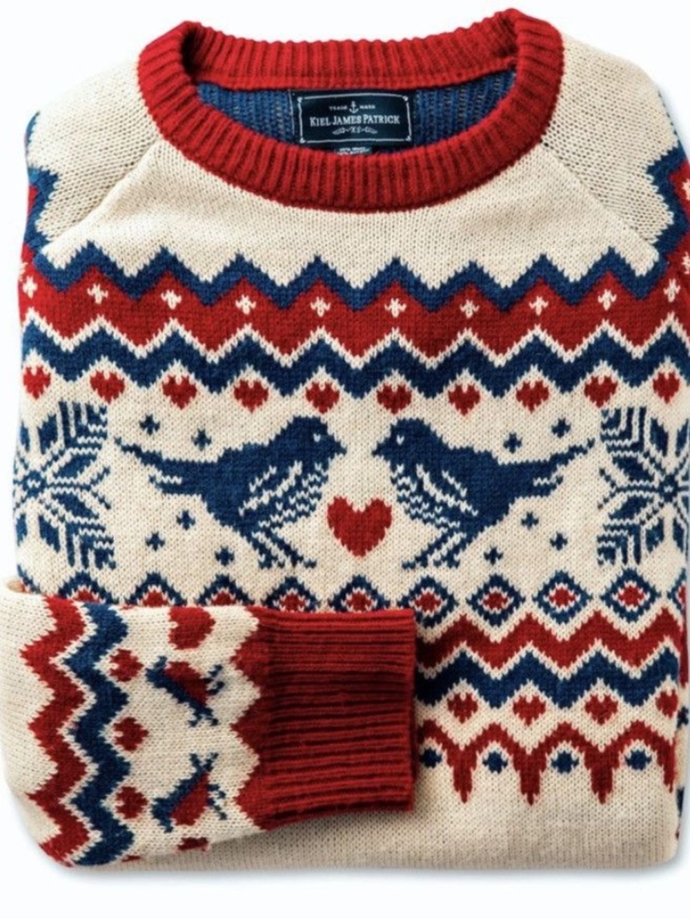 Kiel James Patrick Lovebird Fair Isle Sweater